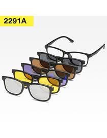 Fashion 2291tr Frame Geometric Magnetic Sunglasses Lens Set