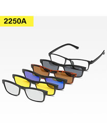 Fashion 2250tr Frame Geometric Magnetic Sunglasses Lens Set