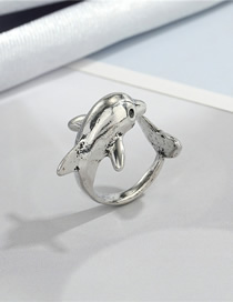 Fashion Dolphin Zinc Alloy Dolphin Open Ring