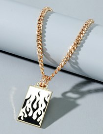 Fashion Gold Color Alloy Dripping Flame Necklace