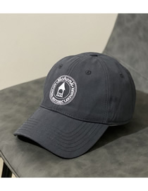 Fashion Grey Letter Embroidered Soft Top Baseball Cap