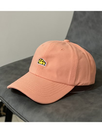 Fashion Pink Cheese Embroidered Soft Top Baseball Cap
