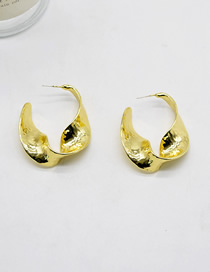 Fashion Gold Color Metal Geometric Irregular Earrings