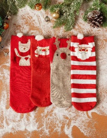 Fashion C Cotton Christmas Socks Set