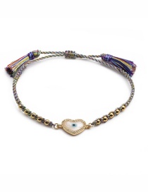 Fashion Cb0301cx+ New Bead Chain Rope Copper Inlaid Zirconium Love Eye Bracelet