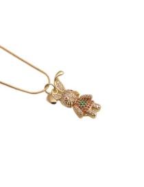 Fashion 01018yh 50+5cm Snake Bone Chain Copper Inlaid Zirconium Rabbit Necklace