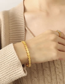 Fashion Gold Color Stainless Steel Gold-plated Water Chestnut Buckle Bracelet