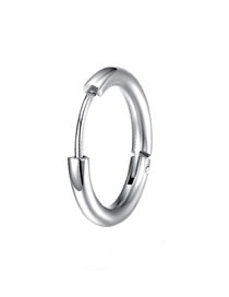 Fashion Steel Color Titanium Steel Geometric Round Ear Ring