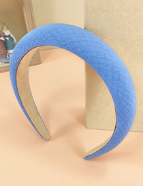 Fashion Blue Sponge Headband Fabric Sponge Wide Brim Headband