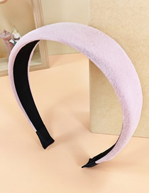 Fashion Pink Suede Flat Headband Fabric Suede Flat Headband
