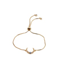 Fashion Cb0291cx+box Chain Gold-plated Copper And Diamond Moon Eye Bracelet