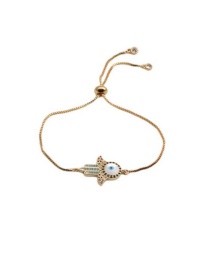 Fashion Cb0290cx+ Box Chain Gold-plated Copper Eye Bracelet