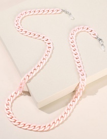 Fashion Pink Acrylic Geometric Chain Glasses Chain