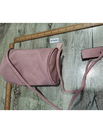 Fashion Pink Pu Bucket Messenger Bag