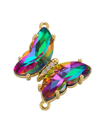 Fashion Color Copper Diamond Butterfly Diy Accessories