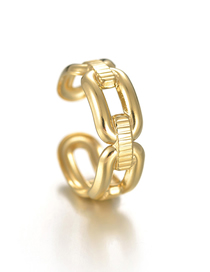 Fashion Gold Titanium Steel Open Ring