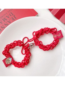 Fashion Red-everything Goes Well (2 Piece Set) Geometric Letter Stickers Wiring Rope Braided Bracelet Hair Rope Set