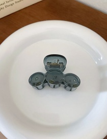 Fashion Gray-hairpin Acrylic Round Small Clip