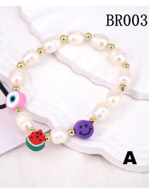 Fashion Br003-a Pearl Beaded Clay Bracelet