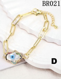 Fashion Br021-d Copper Diamond Palm Eye Bracelet