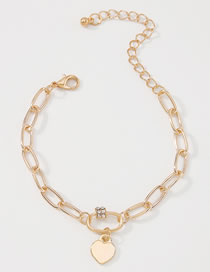 Fashion Gold Alloy Love Chain Bracelet