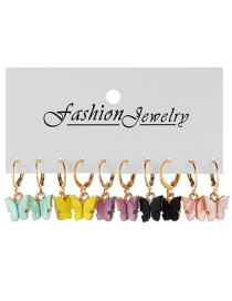 Fashion 2# Acrylic Butterfly Earring Set