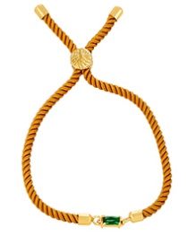 Fashion Ginger Copper Inlaid Zirconium Square Braided Bracelet