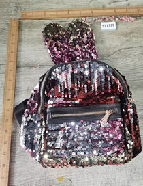 Fashion Sequins Geometric Sequin Large Capacity Backpack