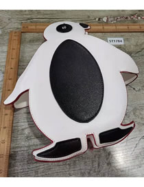 Fashion White Pu Cartoon Penguin Messenger Bag