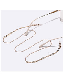 Fashion Main Image Kc Gold Metal Geometric Chain Glasses Chain