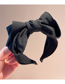 Fashion Black Fabric Three-dimensional Big Bud Bow Hair Band