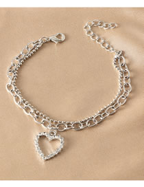 Fashion Love Alloy Diamond Love Bracelet