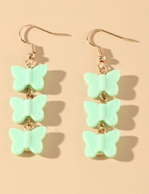 Fashion Green Acrylic Butterfly Earrings