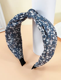 Fashion Navy Floral Double Knotted Headband