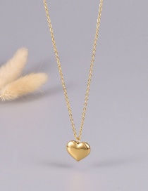 Fashion Gold Color Titanium Steel Solid Love Necklace