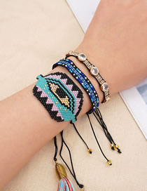 Fashion Package Price Mi-s210233 Geometric Rice Bead Woven Eye Strap Bracelet Set