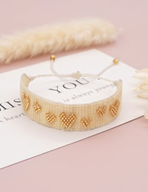 Fashion Mi-b210045a Rice Bead Woven Love Geometric Bracelet