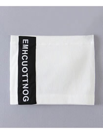 Fashion White Letter Thread Vest