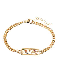 Fashion Gold Bronze Diamond Star Lightning Bracelet