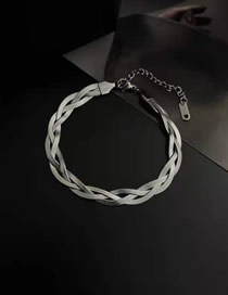 Fashion Silver Color Titanium Steel Snake Bone Chain Winding Bracelet