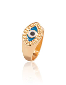 Fashion 5# Alloy Gold Plated Eye Open Ring