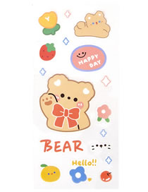Fashion Bow Bear Geometric Cartoon Stickers