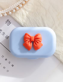 Fashion Orange Bow Plastic Bowknot Portable Contact Lens Case