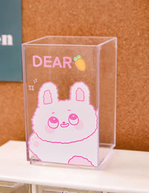 Fashion Carrot Bunny Cartoon Multifunctional Transparent Pen Holder
