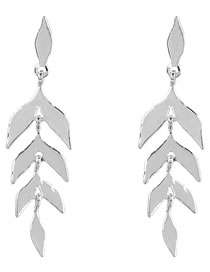 Fashion Silver Color Alloy Geometric Fishtail Earrings