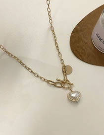 Fashion Main Image Alloy Love Pearl Ot Buckle Necklace