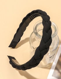 Fashion Black Twist Braid Woven Non-slip Headband