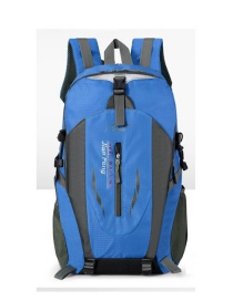 Fashion Blue Geometric Large Capacity Backpack