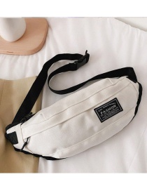 Fashion White Canvas Large Capacity Messenger Bag