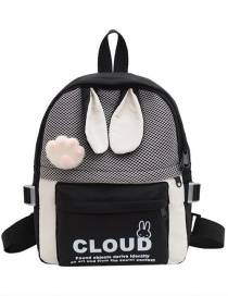 Fashion Black Cartoon Rabbit Ears Backpack